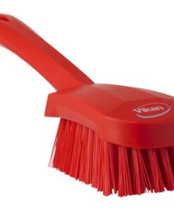 Vikan Hard Short Handle Washing Brush Red 270mm