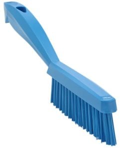 Vikan Hard Narrow Short Handle Hand Brush Blue 300mm