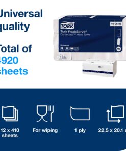 Alternative view of Tork PeakServe® Continuous™ Hand Towel Refill (12 Packs of 410 sheets)