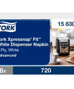 Tork Xpressnap Fit White Dispenser Napkin Refill (6 Packs of 720)