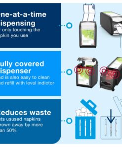 Alternative view of Tork Xpressnap Fit Tabletop Napkin Dispenser - Black (Pack of 4)